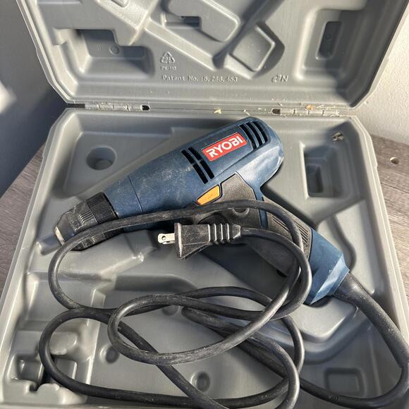 RYOBI D42 CORDED DRILL 3/8” 10mm 120V 4.5A Blue WITH CASE - Picture 2 of 5